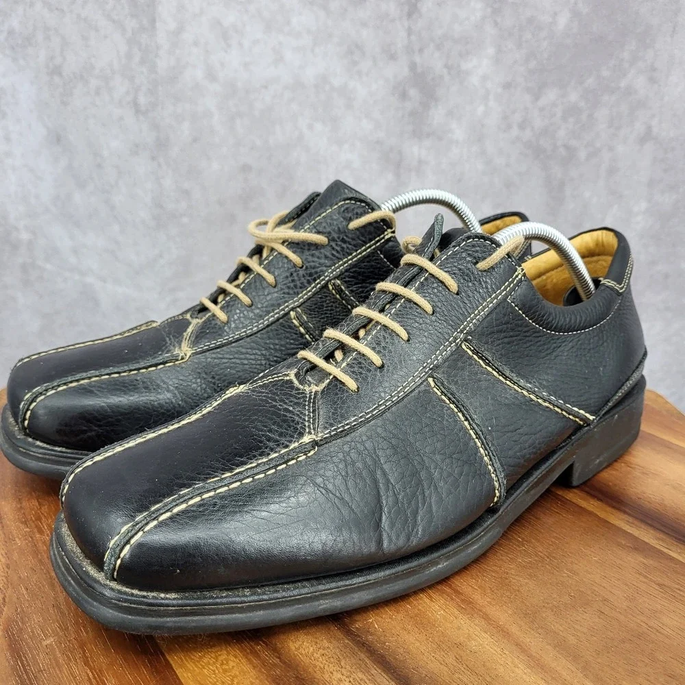Sandro Oxford Shoes Mens  11.5 Dark Brown Leather Square‎ Toe Comfort Brazil
